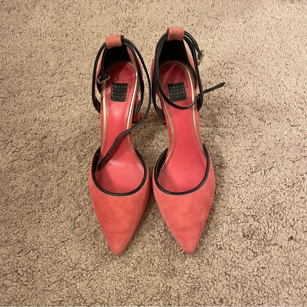 WHBM suede and leather pumps